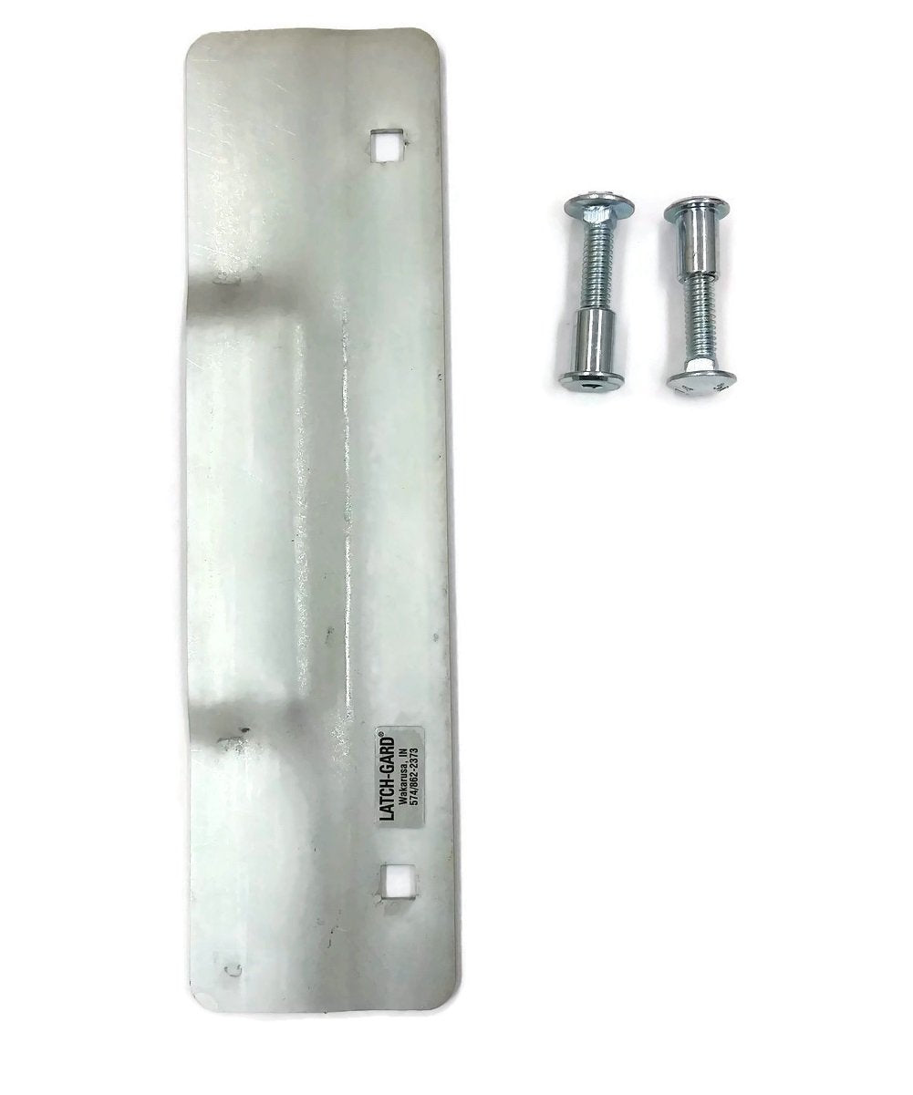 Latch-Gard LG140Z latch guard, 2-1/2 x 10 in, zinc plated finish, front view