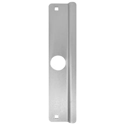 Latch Guard LG160Z Door Latch Protection Plate 2-5/8" x 12" with 7/32" Offset for Out Swinging Doors, 12 Gauge, Zinc Plated with Brushed Finish