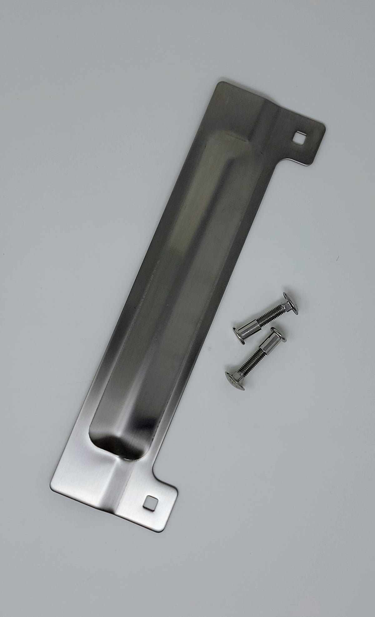 LATCHPROTECTOR LP315 latch guard, 3.5 x 13 in, stainless steel finish, front view