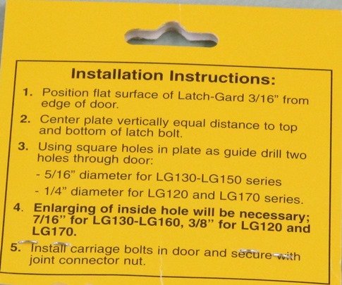 Latch Guard LG120D Door Latch Protection Plate 1-3/4" x 6" for Out Swinging Doors, 12 Gauge Steel, Duronodic Finish